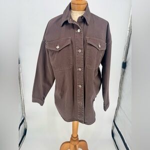 Ardene Women’s Brown Denim Overshirt sz S/P